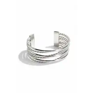 Gümüş Renk Metal Kelepçe Bileklik