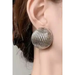 Gümüş Renk Metal Küpe (Çift)