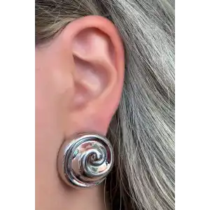 Gümüş Renk Metal Küpe (Çift)