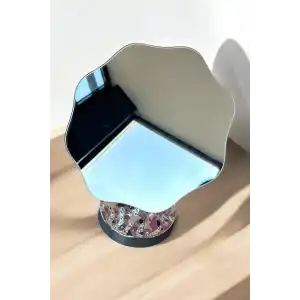 Gümüş Renk Metal Masa Aynası