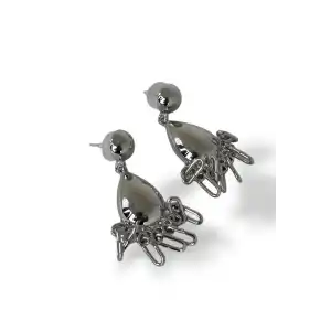 Gümüş Renk Sallantılı Çelik Küpe (Çift)