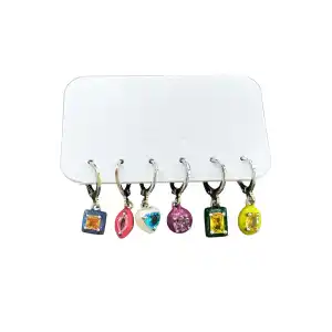 Gümüş Renk Taş Detaylı Küpe Set