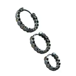 Gümüş Renk Taş Detaylı VİP 3lü YSX Küpe Set