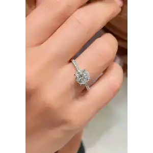 Gümüş Renk Tektaş Detaylı Ayarlanabilir Yüzük