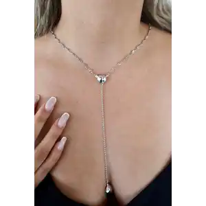 Gümüş Renk Y Kolye