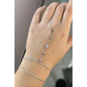 Gümüş Renk Yıldız Figürlü Şahmeran