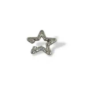 Gümüş Renk Yıldız Figürlü Taş Detaylı Ear Cuff (Tek)