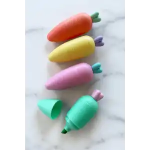 Havuç Figürlü 4lü Fosforlu Kalem Set