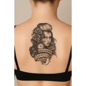 Kadın Figürlü Geçici Dövme Tattoo