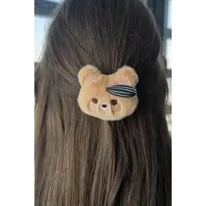 Kahverengi Ayıcık Figürlü Yan Toka