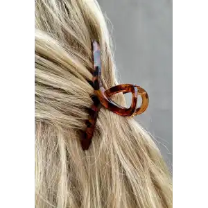 Kahverengi Leopar Desenli Mandal Toka