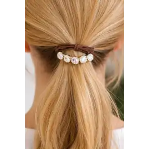 Kahverengi Taşlı Lastik Toka