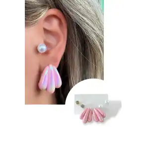 Karışık Renk 3lü Küpe Set