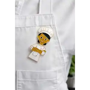 Karışık Renk Aşçı Figürlü Broş