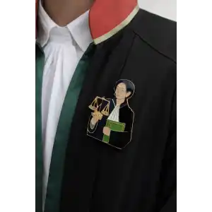 Karışık Renk Avukat/Hakim Figürlü Broş