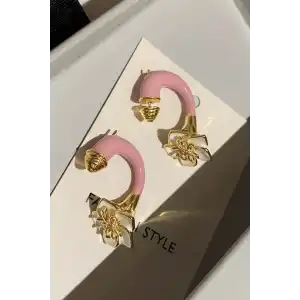 Karışık Renk Çiçek Figürlü YSX Küpe (Çift)