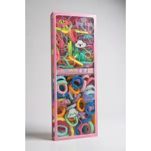 Karışık Renk Çocuk Havlu Toka Ve Saç Lastiği Set