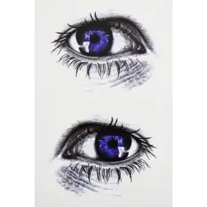 Karışık Renk Göz Figürlü Geçici Dövme Tattoo