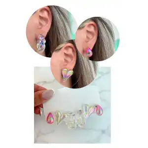 Karışık Renk Hologramlı 6lı Küpe Set