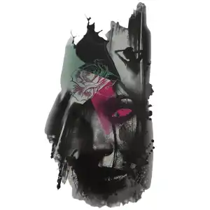 Karışık Renk Kadın Figürlü Dövme Tattoo