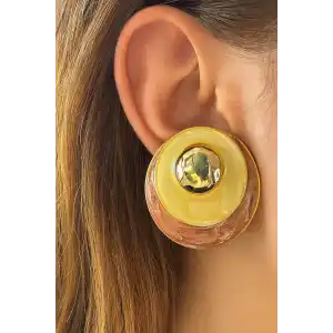 Karışık Renk Metal Küpe (Çift)