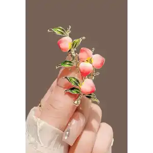 Karışık Renk Meyve Figürlü Broş