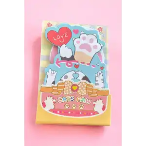 Karışık Renk Pati Figürlü Yapışkanlı Not Kağıdı