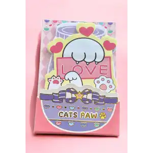 Karışık Renk Pati Figürlü Yapışkanlı Not Kağıdı