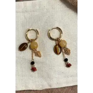 Karışık Renk Sallantılı Küpe (Çift)