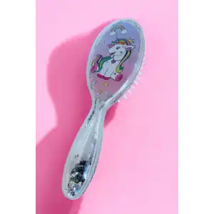 Karışık Renk Unicorn Figürlü Sim Detaylı Saç Fırçası/ Tarak