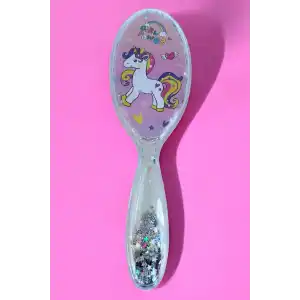 Karışık Renk Unicorn Figürlü Sim Detaylı Saç Fırçası/ Tarak