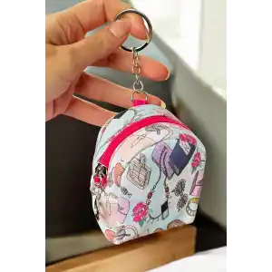 Karışık Renk Ve Figürlü Anahtarlık Cüzdan
