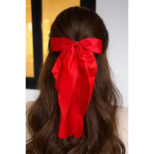 Kırmızı Renk Kurdele Pens Toka