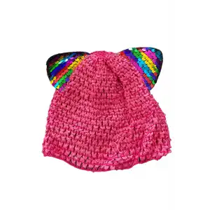 Koyu Pembe Renk Fileli Bebek/Çocuk Şapkası