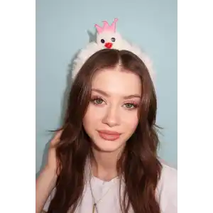 Krem Renk Canavar Figürlü Çocuk Taç