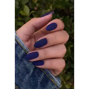 Lacivert Renk 12li Takma Takma Tırnak (Yapıştırıcılı)