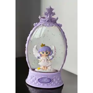 Lila Renk Kız Figürlü Müzikli Ve Işıklı Kar Küresi