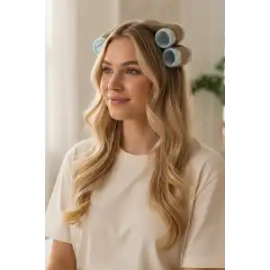 Mavi Renk 3lü Bigudi Set