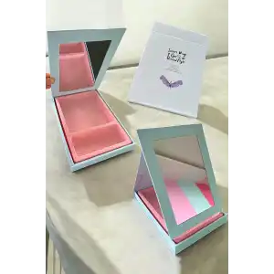 Mavi Renk Ayna Detaylı Takı Organizeri