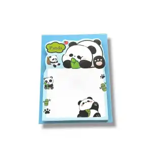 Mavi Renk Panda Figürlü Yapışkanlı Not Kağıdı