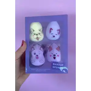 Mor Renk 4´lü Makyaj Süngeri