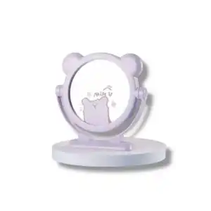 Mor Renk Ayıcık Figürlü Masa Aynası