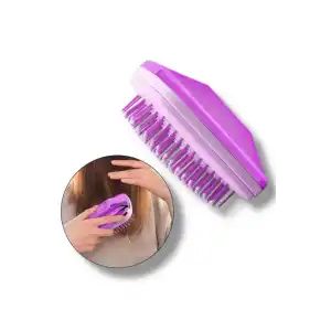 Mor Renk Ayna Detaylı Kendini Temizleyen Kutulu Saç Fırçası