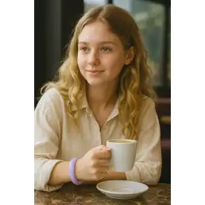 Mor Renk Kalın Kemik Mika Bileklik