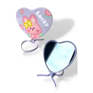 Mor Renk Tavşan Figürlü Masa Aynası