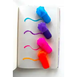 Pati Figürlü 4lü Fosforlu Kalem Set