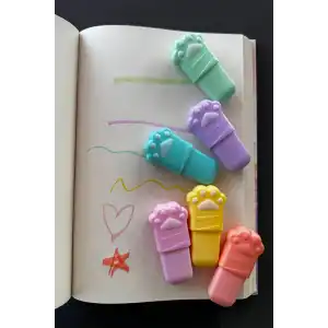 Pati Figürlü 6lı Fosforlu Kalem Set