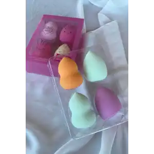 Pembe Renk 4´lü Makyaj Süngeri