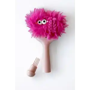 Pembe Renk Canavar Figürlü Charm Takılabilir Saç Fırçası/Tarak