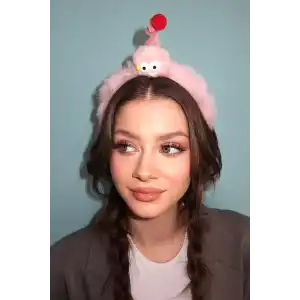 Pembe Renk Canavar Figürlü Çocuk Taç